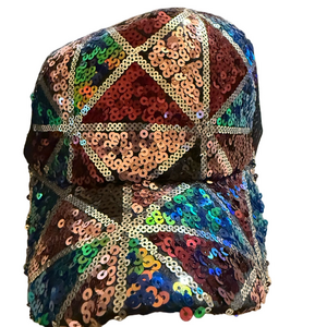 Sequin Multicolor Cap NWOT